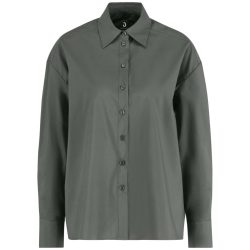 JOBELINE Damen Bluse Porter Langarm, Oversize Fit; Kleidergrösse XS; dunkelgrau