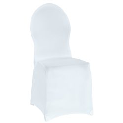 PULSIVA Stuhlhusse Stretch Bankett; 40x44x95 cm (BxLxH); weiss