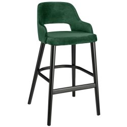 VEGA Barstuhl Tonda; 53x62x103 cm (BxTxH); Sitz tannengrün, Gestell schwarz