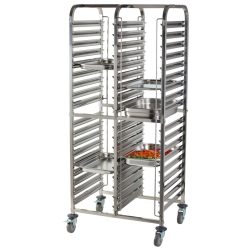 PULSIVA Regalwagen Duo; 75x55.5x170 cm (BxTxH); silber