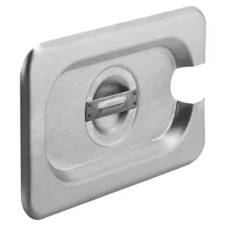 PULSIVA GN-Deckel 1/9 Profi mit Löffelaussparung; GN 1/9, 17.6x10.8 cm (LxB); edelstahl