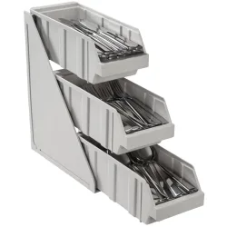 PULSIVA Sichtlagerkasten Trio; 29.5x14.2x35 cm (LxBxH); grau