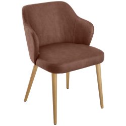 VEGA Polsterstuhl Katya Kunstleder; 55x58x81 cm (BxTxH); Sitz braun, Gestell braun