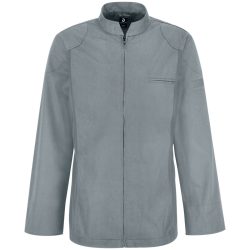 JOBELINE Herren Kochjacke Racer Langarm; Kleidergrösse 66; grau