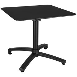 VEGA Outdoor-Aluminium-Loungetisch Taipa quadratisch; 60x60x50 cm (LxBxH); Platte schwarz, Gestell schwarz; quadratisch