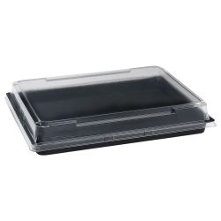 WIMEX Sushibox aus PET; 26.2x19.5x4.3 cm (LxBxH); schwarz; rechteckig; 200 Stück / Pack