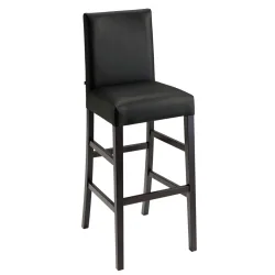 VEGA Barstuhl Havanna; 44.5x49x113.5 cm (BxTxH); Sitz schwarz, Gestell wenge; 2 Stück / Pack