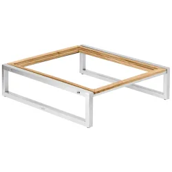 VEGA Tisch für GN-Einsatz Torresso GN 1/2 niedrig; GN 1/2, 32.9x36x10 cm (LxBxH); eiche/silber; rechteckig