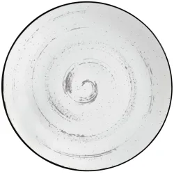 VEGA Teller flach Fungio; 21.5 cm (Ø); weiss/schwarz; rund; 6 Stück / Pack