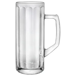 Borgonovo Bierkrug  Reno Ottica mit Eichstrich; 645 ml, 7.9x19.5 cm (ØxH); transparent; 0.5 l Eichstrich, 6 Stück / Pack