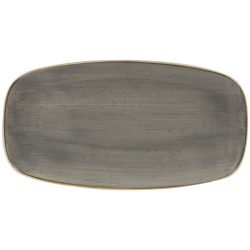 Churchill Chefs Oblong Platte Stonecast Peppercorn; 35.5x18.9 cm (LxB); grau/braun; rechteckig; 6 Stück / Pack