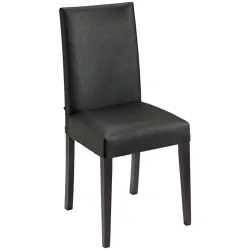 VEGA Polsterstuhl Elegance; 46.5x51x95.5 cm (BxTxH); Sitz schwarz, Gestell wenge; 2 Stück / Pack
