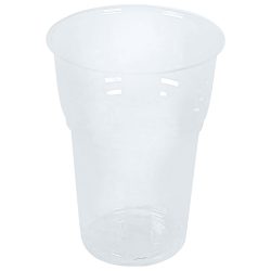 NATUREStar Trinkbecher Kaltgetränke PLA; 410 ml, 8.5x11.2 cm (ØxH); transparent; 0.3 l Eichstrich, 50 Stück / Pack