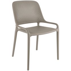 PULSIVA Kunststoffstuhl Rovin; 52x51.5x82.5 cm (BxTxH); taupe; 4 Stück / Pack