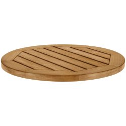 VEGA Outdoor-Teak-Tischplatte Mirello rund; 60 cm (Ø); braun; rund