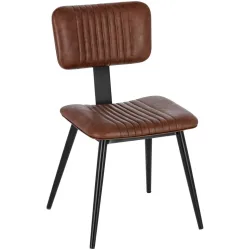 VEGA Polsterstuhl Nolo; 47x54x81 cm (BxTxH); Sitz braun, Gestell schwarz; 2 Stück / Pack
