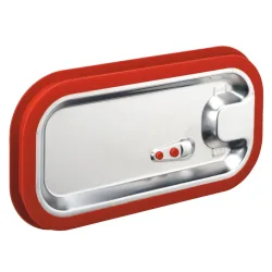 PULSIVA GN-Deckel 1/3 Basic mit Silikondichtung; GN 1/3, 17.6x32.5 cm (LxB); silber
