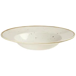 Churchill Teller tief Stonecast Barley White; 284 ml, 24x3.7 cm (ØxH); weiss/braun; rund; 12 Stück / Pack