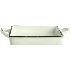 VEGA Servierschale Liron quadratisch; 700 ml, 18x18x3 cm (LxBxH); cremeweiss/schwarz; quadratisch; 4 Stück / Pack