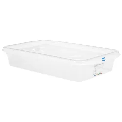 Denox GN-Kunststoffbehälter Dena 1/1; GN 1/1, 13000 ml, 53x32.5x10 cm (LxBxT); transparent; 6 Stück / Pack