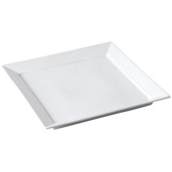 PULSIVA Teller Ambiente flach; 25x25x2.8 cm (LxBxH); weiss; quadratisch; 3 Stück / Pack