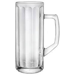 Borgonovo Bierkrug  Reno Ottica mit Eichstrich; 495 ml, 7.3x17.5 cm (ØxH); transparent; 0.4 l Eichstrich, 6 Stück / Pack