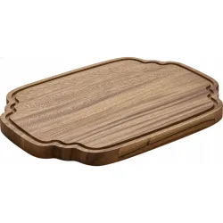 Playground Servierbrett mit Rillen Akazie 33x24cm H2.1cm
