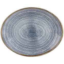 Churchill Platte Studio Prints Slate Blue oval; 27x22.9 cm (LxB); blau/braun; oval; 12 Stück / Pack