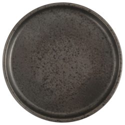Porland Teller flach Ironstone mit Rand; 30x2.15 cm (ØxH); dunkelbraun/schwarz; rund; 6 Stück / Pack