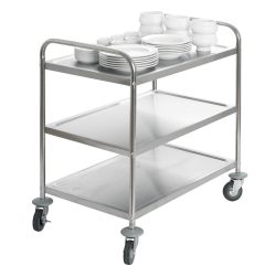 PULSIVA Servierwagen Standard 3B; 85x54x93 cm (BxTxH); silber