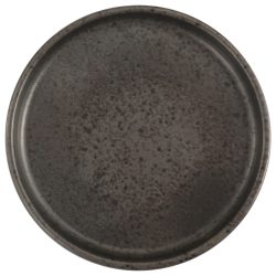 Porland Teller flach Ironstone mit Rand; 21.5x2.15 cm (ØxH); dunkelbraun/schwarz; rund; 6 Stück / Pack