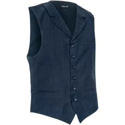 JOBELINE Herrenweste Pinstripe; Kleidergrösse 48; dunkelblau
