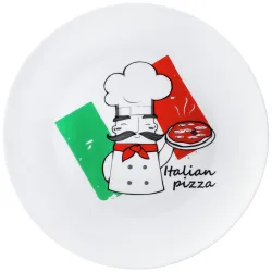 Bormioli Rocco Pizzateller Pizza Chef; 33 cm (Ø); rot/grün/weiss; rund; 6 Stück / Pack