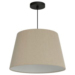 Nemec Pendelleuchte Olivier Leinen; 25x40 cm (HxØ); beige/schwarz
