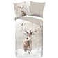 Good Morning Flanell Wendebettwäsche Snowdeer