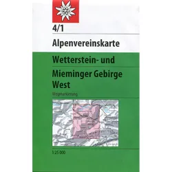 DAV AV-Karte 4/1 Wetterstein- und Mieminger Geb. West