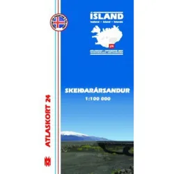Mal og menning Island Atlaskort 24 Skeidararsandur
