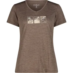 CMP Damen Melange Print T-Shirt