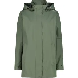 CMP Damen Rain Hoodie Button Jacke