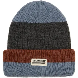 Color Kids Kinder Wool & Contrast Mütze