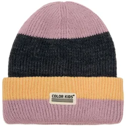 Color Kids Kinder Wool & Contrast Mütze