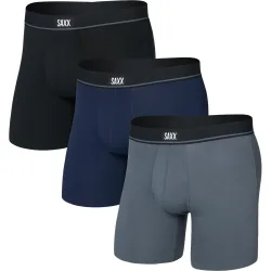 Saxx Underwear Herren Essential Cotton Brief Fly 3er Pack Boxer