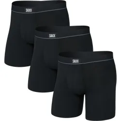 Saxx Underwear Herren Essential Cotton Brief Fly 3er Pack Boxer