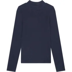 KnowledgeCotton Apparel Damen Rib High Neck Longsleeve