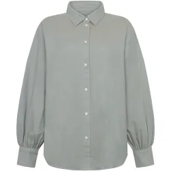 KnowledgeCotton Apparel Damen Fisbone Flanel Balloon Arms Bluse