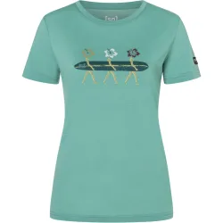 Super.Natural Damen Surfing Flowers T-Shirt