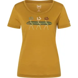 Super.Natural Damen Surfing Flowers T-Shirt