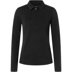 Super.Natural Damen Lux Zip Polo Longsleeve