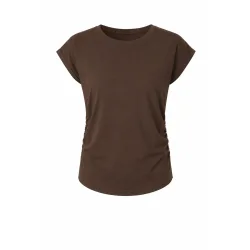 Mandala Damen Side Ruffled T-Shirt