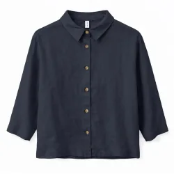Mazine Damen 3/4 Sleeve Linen Bluse